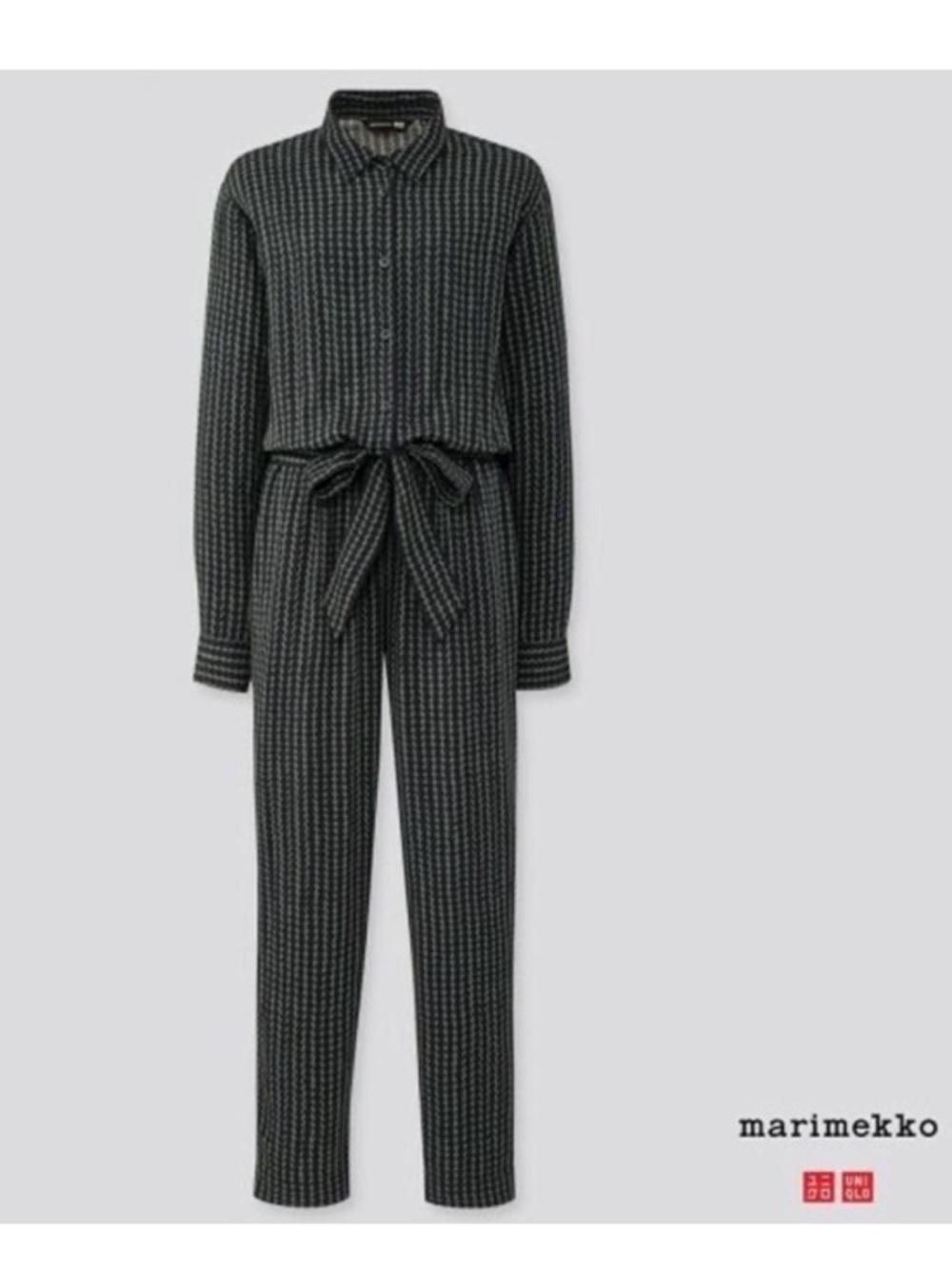Marimekko Uniqlo Polka Dot Jumpsuit Navy Blue Black Large